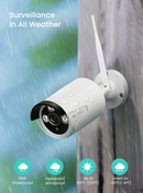 HeimVision 3MP Security Camera System with 4Pcs Outdoor Cameras 15.6"IPS Monitor - Like New