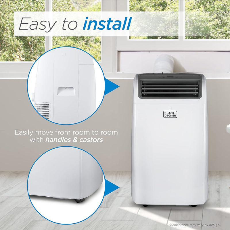 BLACK+DECKER 12,000 BTU Portable Air Conditioner BPACT12WT - White - Like New
