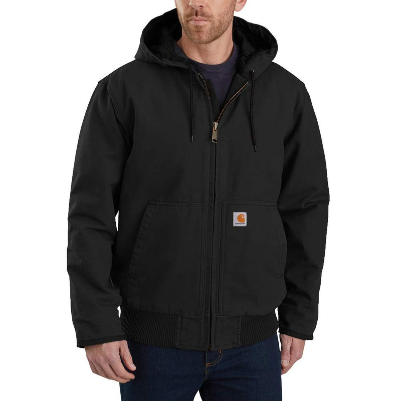CARHARTT MEN'S FULL SWING LOOSE FIT WASHED DUCK FLEECE JACKET SIZE S - BLACK - Brand New