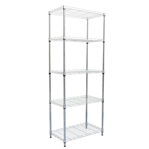 MIND READER METAL ALL PURPOSE HEAVY DUTY SHELVING UNIT METRORACK4T-SILVER - Brand New