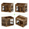 ROOMTEC 40" Dog Crate Furniture Sliding Barn Door Storage NVL058 - Rustic Brown - Like New