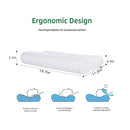 SUQ I OME Slim Sleeper-Thin Memory Foam Pillow, 19.6x11.8x3.1/2.3 inch - White - Like New