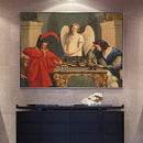 Faust And Mephistopheles Playing Chess Print Poster Vintage Painting - Unframed - Brand New