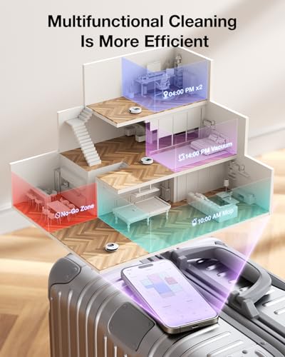 OKP Robot Vacuum with Mapping, 6000Pa Power Suction, LiDAR Navigation - Like New