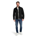 OMRB1530 REEBOK MEN'S MOCK NECK ZIP-UP TEXTURED FLEECE SHELL JACKET XL -BLACK - Brand New