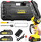 TOBYSON 6" Electric Mini Chainsaw 21V, LED Display, Splash Guard - Yellow/Black Like New