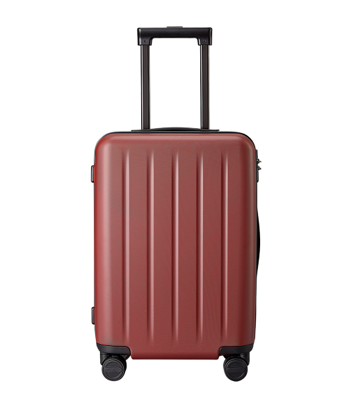 NINETYGO DANUBE LUGGAGE 24" HARD SHELL SUITCASE, SPINNER WHEEL 62L, 117806 - RED New