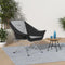 KING CAMP OVERSIZED CAMPING CHAIR PADDED FOLDING COUCH FOR ADULTS - BLACK/GRAY - Like New
