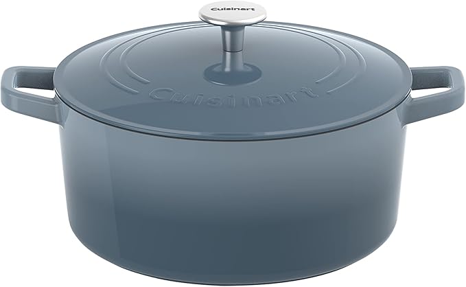 Cuisinart 5.5 QT. Round Cast Iron Casserole CI655-28GNV - Gradient Navy Like New