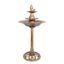 ALPINE CORPORATION 40" TIERED PEDESTAL FISH FOUNTAIN CASCADING TEC104GD - GOLD - Brand New