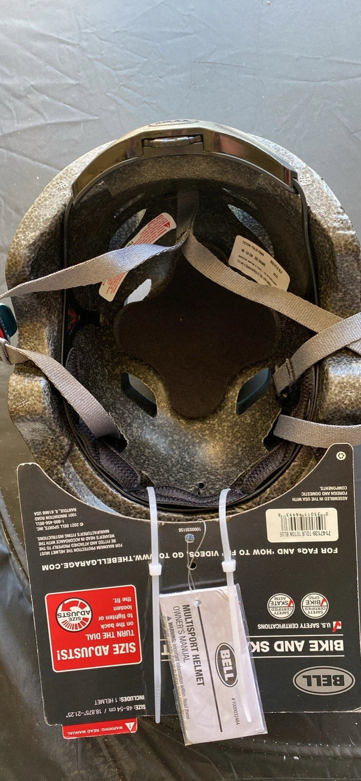 BELL TETON TODDLER BIKE / SKATEBOARDING HELMET - BLUE/GREEN - Like New