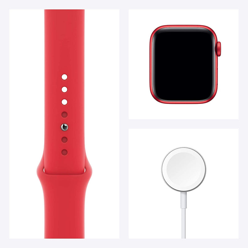 Apple Watch Series 6 GPS 40mm Red Aluminum Case Red Sport Band M00A3LL/A Like New