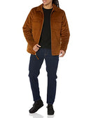 AEM20212F23 AMAZON ESSENTIALS MEN'S CORDUROY WORK JACKET - DARK CHESTNUT BROWN - Brand New