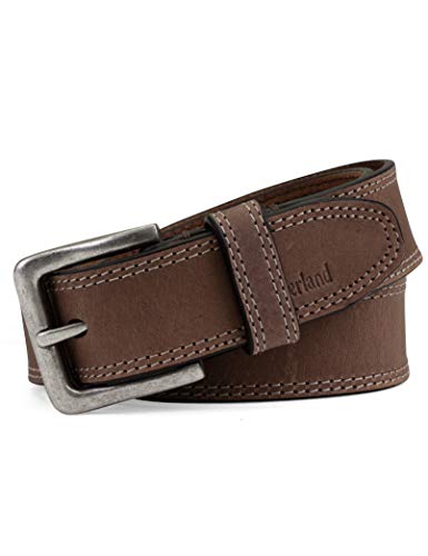 BA5389 Timberland Men's Classic Leather Jean Belt 1.4 Inches Wide Brown - Brand New