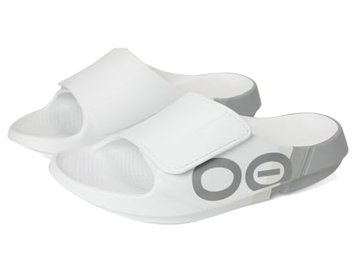 OOFOS UNISEX OOAHH SPORT FLEX SLIDE SANDAL MEN 9 WOMEN 11 SMOKE RALLY - Like New