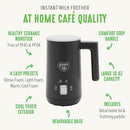GREENLIFE CERAMIC ELECTRIC MILK FROTHER 10OZ 4-IN-1 AUTO HOT AND COLD FOAM BLACK - Like New