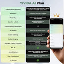 YIVIDA AI DIGITAL VOICE RECORDER 128GB AI TRANSCRIBE & SUMMARIZE NOTE TAKER - Like New