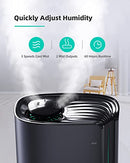 6L Humidifiers Cool Mist Ultrasonic Humidifier Essential Oil 6L/1.6Gal - Black - Brand New
