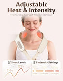 THERAPEXA NECK & SHOULDER MASSAGER WITH HEAT,6D SHIATSU BACK MASSAGER - BEIGE - Like New