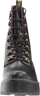 Dr. Martens Women's Leona Leather Heeled Boots Vintage Smooth Black Size 10 - Brand New