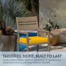 CALIFORNIA UMBRELLA OUTDOOR REPLACEMENT PATIO CHAIR PAD SET OF 2 18X18 - LEMON - Like New