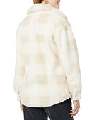 Amazon Essentials Shirt Jacket, Beige Ivory Buffalo Plaid, Large - Brand New