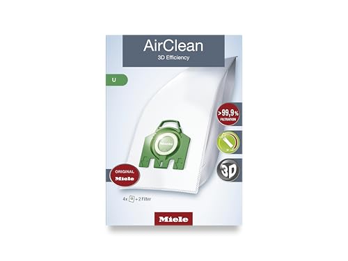 Miele Original AirClean 3D Efficiency U Vacuum Cleaner Bags Pack of 4 - Brand New