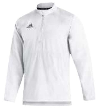 GM1849 Adidas Sideline 21 Long Sleeve 1/4 Zip White/Grey 2XL Like New