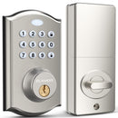 ELAMOR KEYLESS DOOR LOCK - ELECTRONIC WITH KEYPAD, SMART DEADBOLT - M19 - NICKEL - Like New