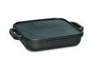 JIM BEAM 3-IN-1 CAST IRON SKILLET WITH DOUBLE SIDED GRIDDLE JB0218 - BLACK - Like New