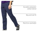 DICKIES MEN'S ORIGINAL 874 PANTS, STRAIGHT LEG 34W X 34L, NAVY V1 - Brand New