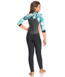 Roxy Girl 4/3 Syncro Girl Back Zip GBS Wetsuit Black/Pale Coral/Butter Size: 10G - Like New