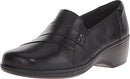 26062909 CLARKS WOMEN MAY MARIGOLD SLIP-ON LOAFER BLACK UK 8.5 EU 42.5 W8.5 - Like New