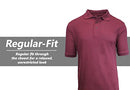 GALAXY BY HARVIC MENS POLO PIQUE SHIRT - SIZE LARGE - BURGUNDY - Brand New