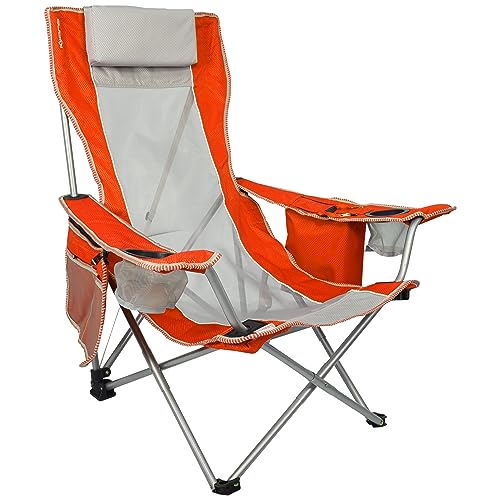 KIJARO BEACH SLING CHAIR WITH COOLER POCKET VARIOUS COLORS FIJI SUNSET ORANGE - Like New