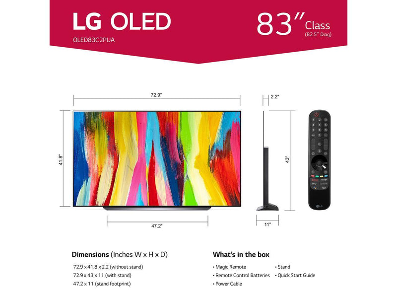 LED TV LG 83" OLED83C2PUA R