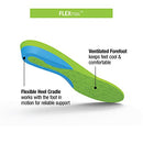 Superfeet FLEXmax Comfort Foam Cushion Insoles Emerald  9.5-11 Men 10.5-12 Women - Like New