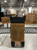 KUSPORT WOMEN'S CENTRAL HARDSIDE EXPANDABLE LUGGAGE SPINNER WHEELS - ROSE GOLD - Like New