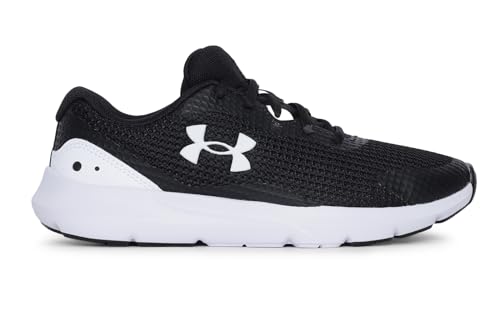 Under Armour Women's Surge 3 Running Shoe Black/White Size 11 - Like New