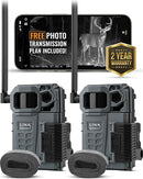 SPYPOINT LINK-MICRO-LTE TWIN PACK OF CELLULAR TRAIL CAMERAS 10MP - GRAY - Like New