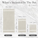ONE THOUSAND REASONS PREMIUM STAPLE COTTON BATHROOM TOWEL SET - BEIGE - Like New