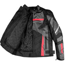 AIRTREK MESH MOTORCYCLE TOURING WATERPROOF RAIN ARMOR SIZE: M - GRAY/RED/BLACK - Like New