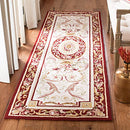 SAFAVIEH Chelsea Collection Entryway Runner Rug 2'6"x 10' Ivory & Burgundy - Brand New