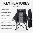 DOWINX OVERSIZED ROCKING CAMPING CHAIR LS-HY01-05 - GRAY - Like New