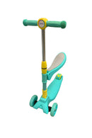 SULIVES 2 IN 1 KICK SCOOTER FOR KIDS - GREEN/YELLOW - Like New