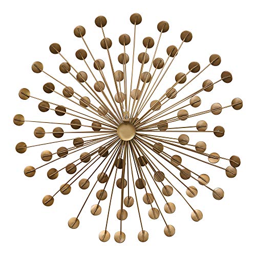 STRATTON HOME DECOR BRONZE ACRYLIC BURST METAL AND ACRYLIC ART DECO WALL ART - Like New