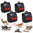 KEXMY 4 Pack Solar Nocturnal Animal Repeller Outdoor Coyote Deterrent - Black - Like New