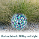 Sunnydaze 10" Solar Gazing Ball for Garden Glass Outdoor Gazing Globe - Mosaic - Like New