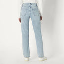 AMAZON ESSENTIALS WOMEN'S HIGH-RISE STRAIGHT SIZE: 12 - ICED LIGHT WASH - Like New