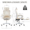 KIMUPA ERGONOMIC OFFICE ADJUSTABLE LUMBAR 400LBS CAPACITY RETRACTABLE - WHITE - Like New